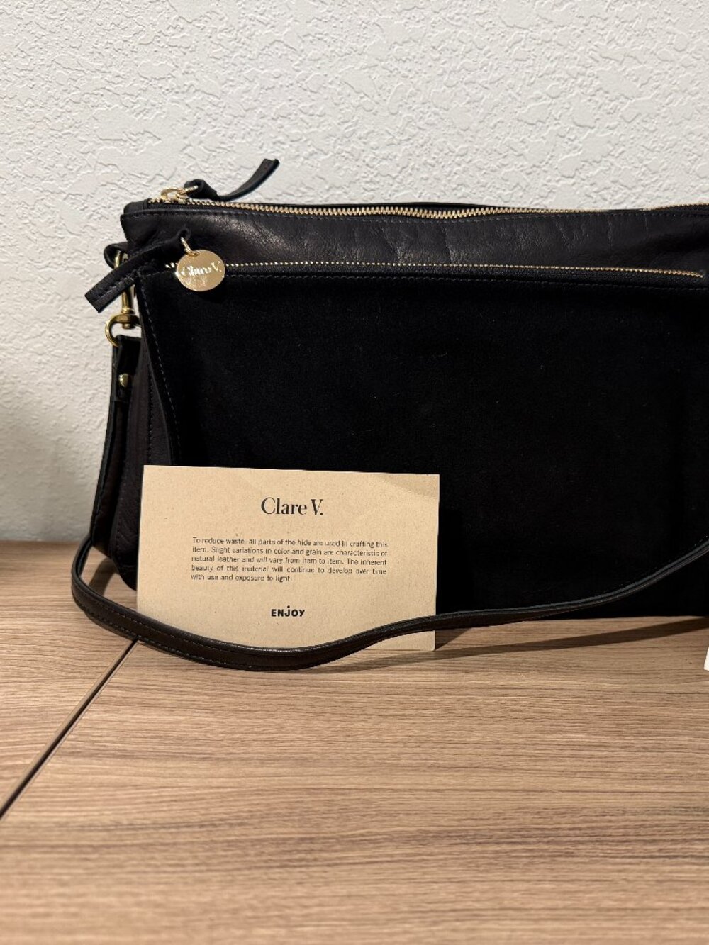 Clare V. cross-body leather bag